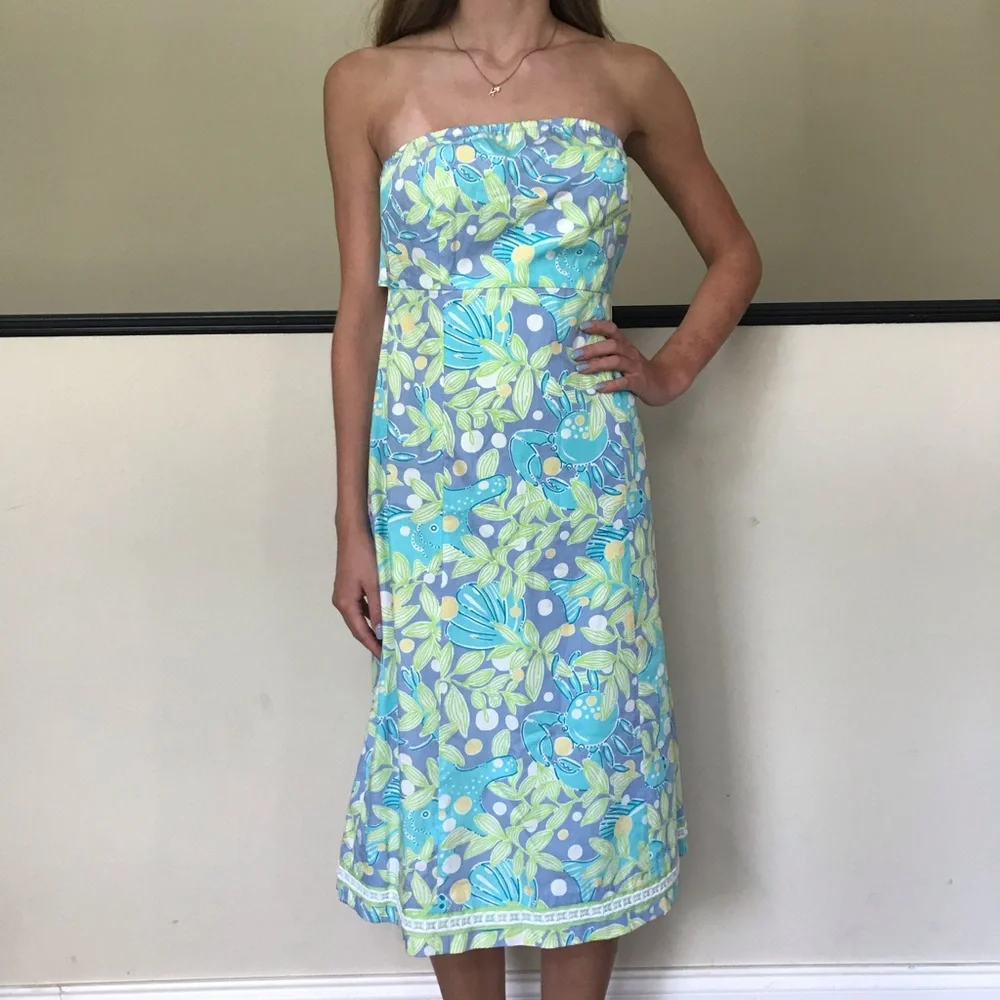 VTG White Label LP Sweet Blue‎ Crabby dress / 0 - Picture 3 of 6